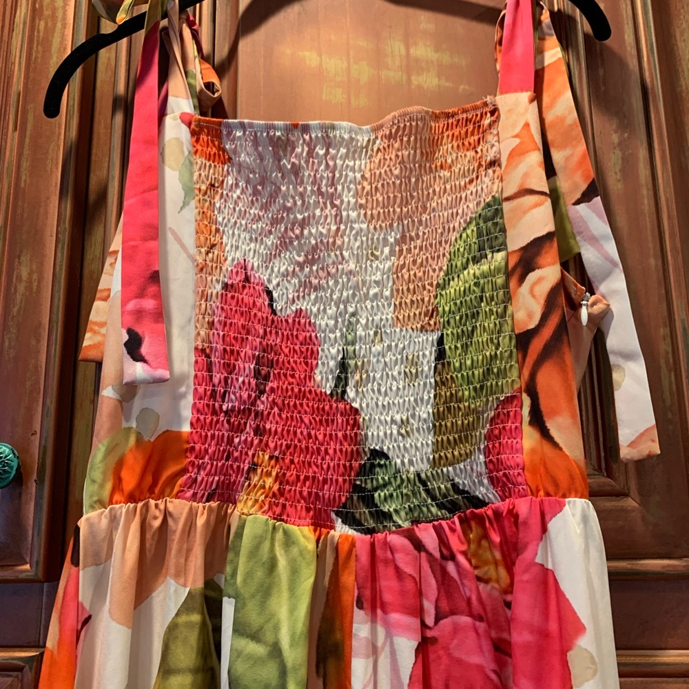 Floral dress Smocked Bodice